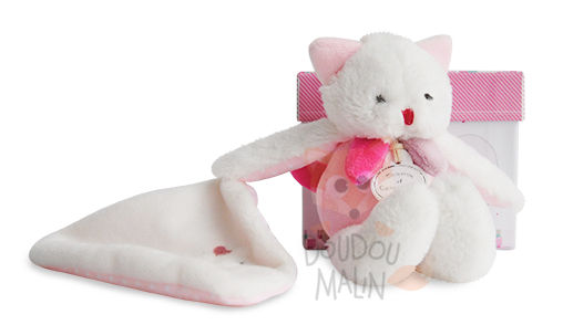  les gommettes attache sucette chat rose blanc 